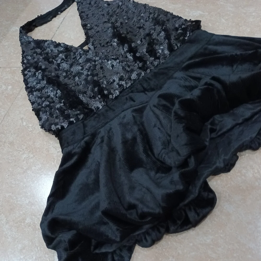 Sequine and velvet mini dress ..fix price free shipping - Picture 8 of 8